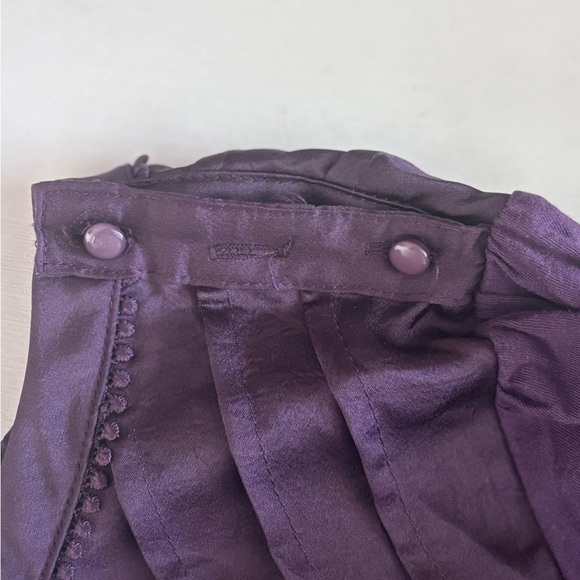 Anthropologie Tiny Purple Lace Mixed Media Long Sleeve Blouse Top Size Large - Picture 7 of 7